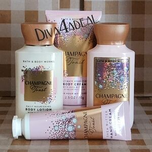 Bath & Body Works CHAMPAGNE TOAST 4PC Travel/Mini Bundle